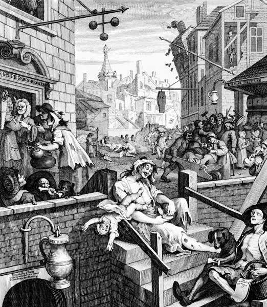 gin lane, william hogarth